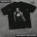 Tattooed Mona Lisa Vintage Streetwear Tee - Black Graphic Top - StepByStepNow