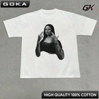 Tattooed Mona Lisa Vintage Streetwear Tee - Black Graphic Top - StepByStepNow