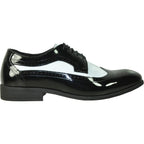 "Telford" Black and White Vangelo Tuxedo Shoes - StepByStep