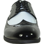 "Telford" Black and White Vangelo Tuxedo Shoes - StepByStep