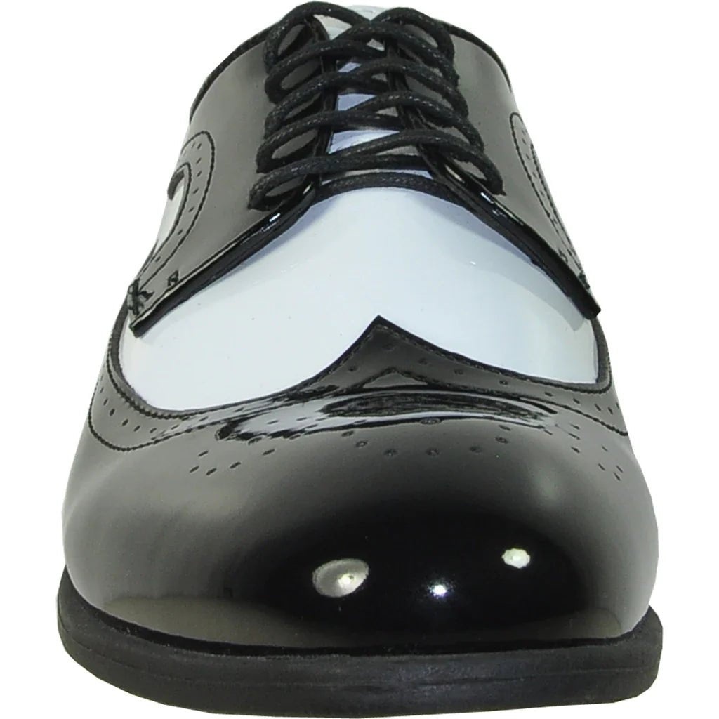 "Telford" Black and White Vangelo Tuxedo Shoes - StepByStep