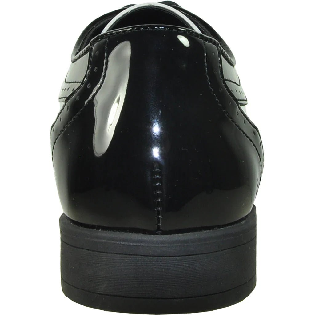 "Telford" Black and White Vangelo Tuxedo Shoes - StepByStep
