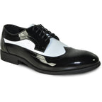 "Telford" Black and White Vangelo Tuxedo Shoes - StepByStep