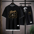 The 2025 summer new men's set features street fashion casual comfort softness breathability and 3D digital pattern printing - StepByStepNow
