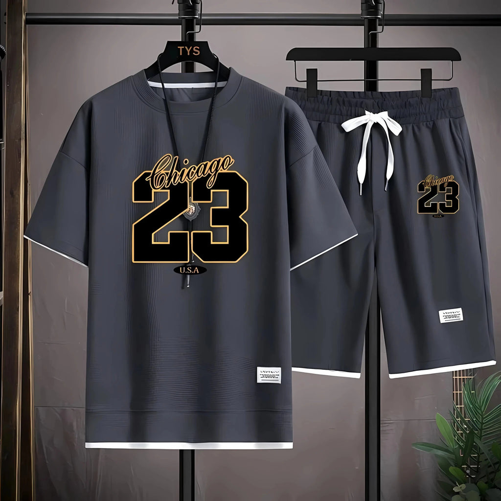 The 2025 summer new men's set features street fashion casual comfort softness breathability and 3D digital pattern printing - StepByStepNow