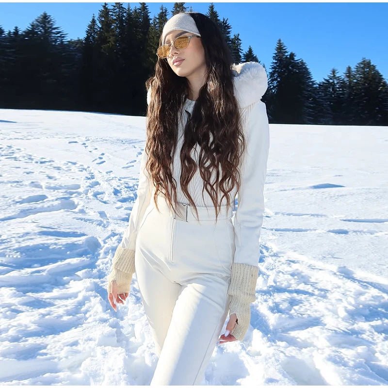 Tuta con cappuccio antivento chic sci snowboard - StepByStepNow