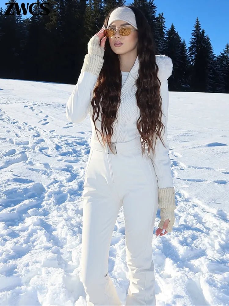 Tuta con cappuccio antivento chic sci snowboard - StepByStepNow