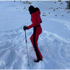 Tuta con cappuccio antivento chic sci snowboard - StepByStepNow