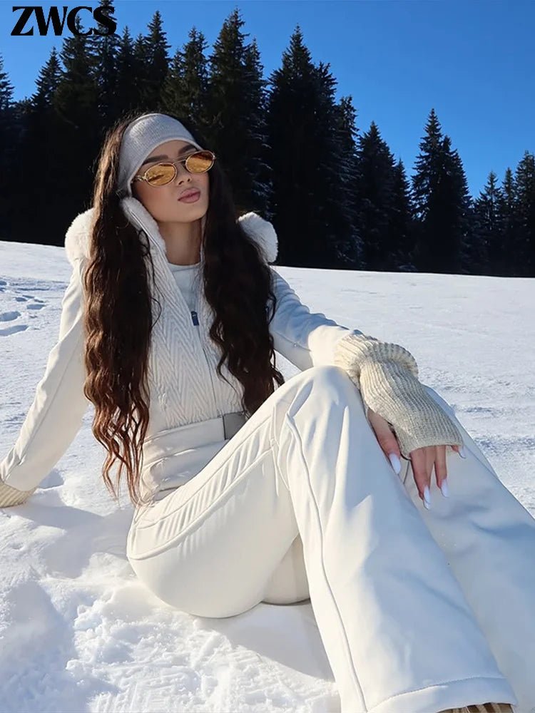 Tuta con cappuccio antivento chic sci snowboard - StepByStepNow