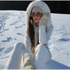 Tuta con cappuccio antivento chic sci snowboard - StepByStepNow