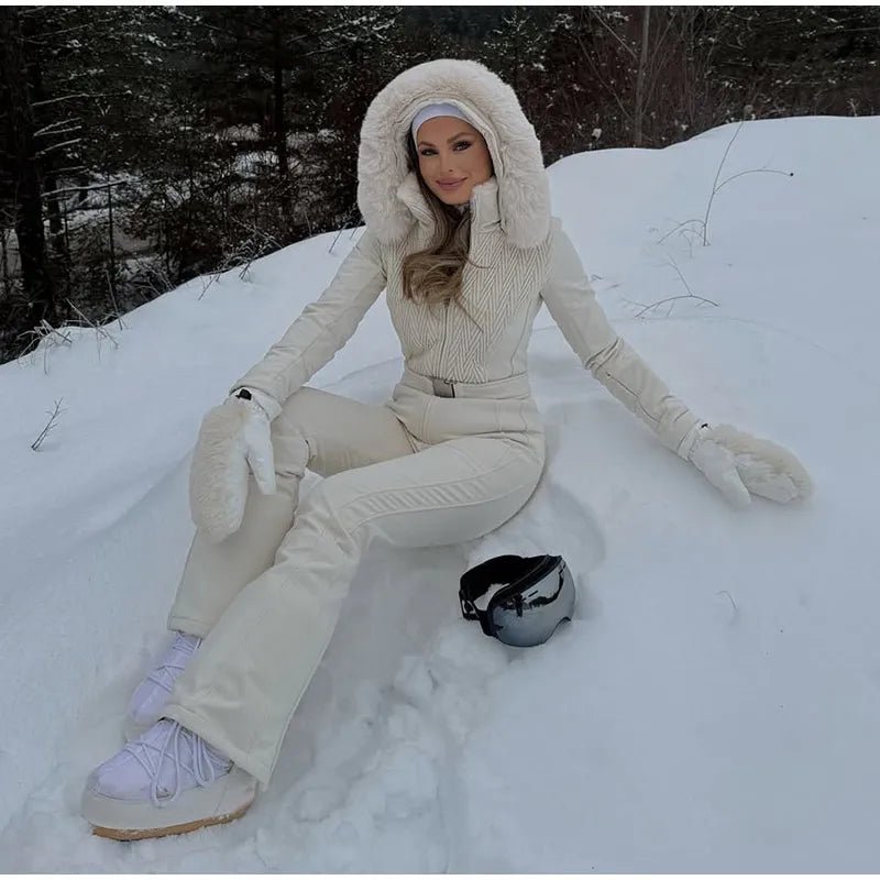 Tuta con cappuccio antivento chic sci snowboard - StepByStepNow