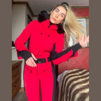 Tuta con cappuccio antivento chic sci snowboard - StepByStepNow