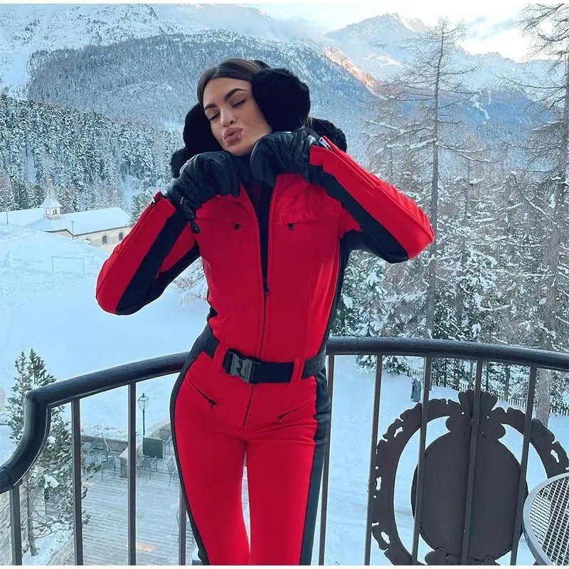 Tuta con cappuccio antivento chic sci snowboard - StepByStepNow