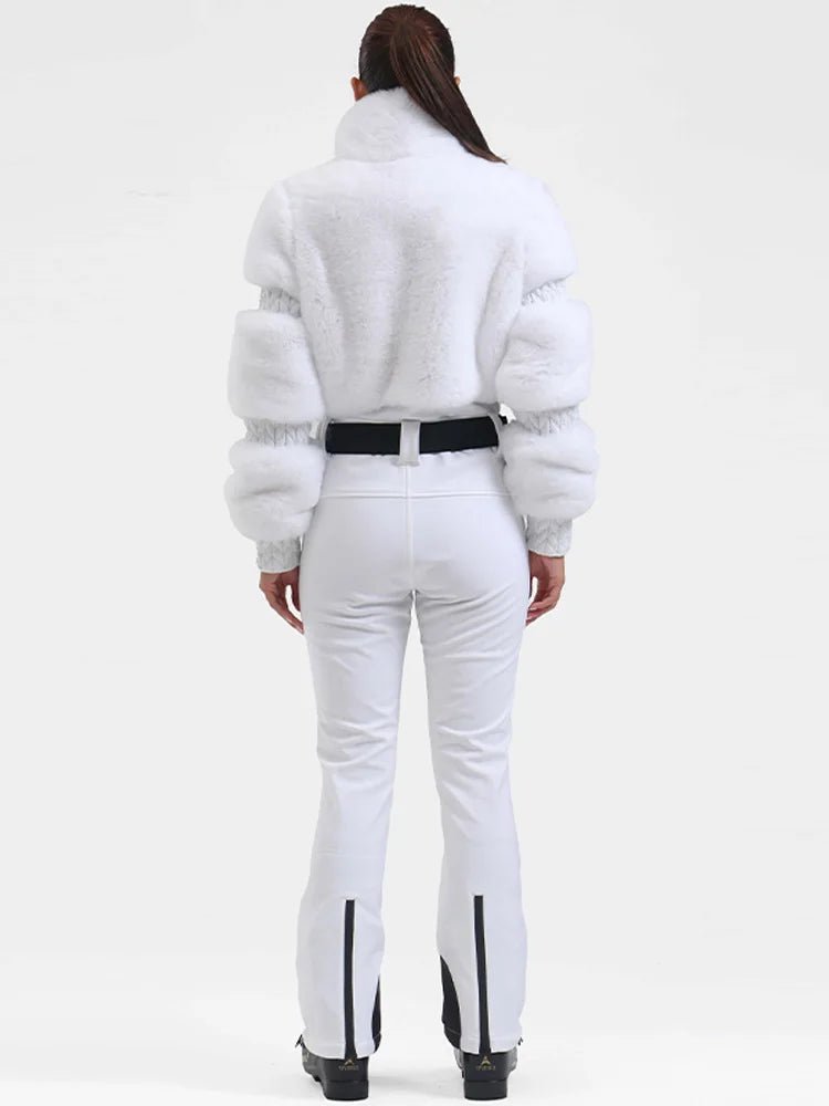 Tuta da sci Pelliccia semplice ed elegante Abbigliamento aderente - StepByStepNow