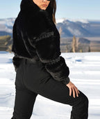 Tuta da sci Pelliccia semplice ed elegante Abbigliamento aderente - StepByStepNow