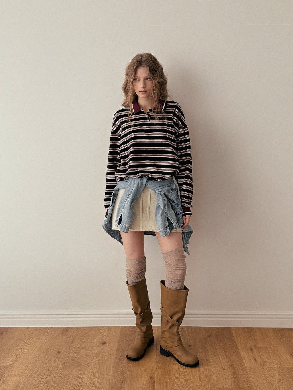 [TWEE] Julen Rugby Collar Long Sleeve T-shirt - StepByStep