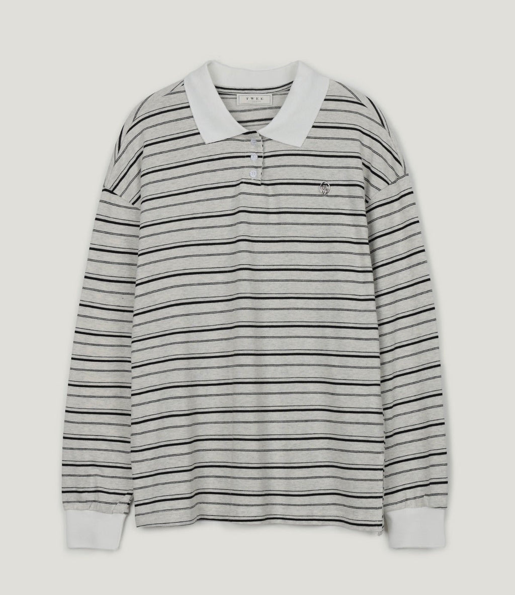 [TWEE] Julen Rugby Collar Long Sleeve T-shirt - StepByStep