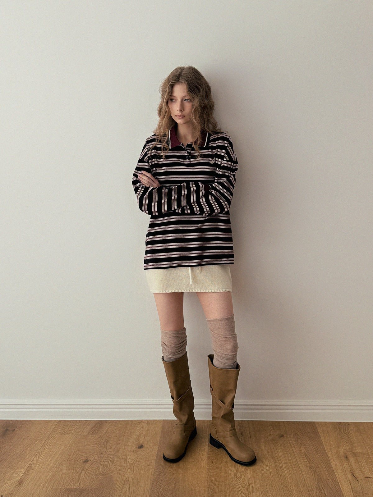 [TWEE] Julen Rugby Collar Long Sleeve T-shirt - StepByStep