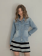 [TWEE] Myuden Pocket Denim Long Sleeve Shirt - StepByStep