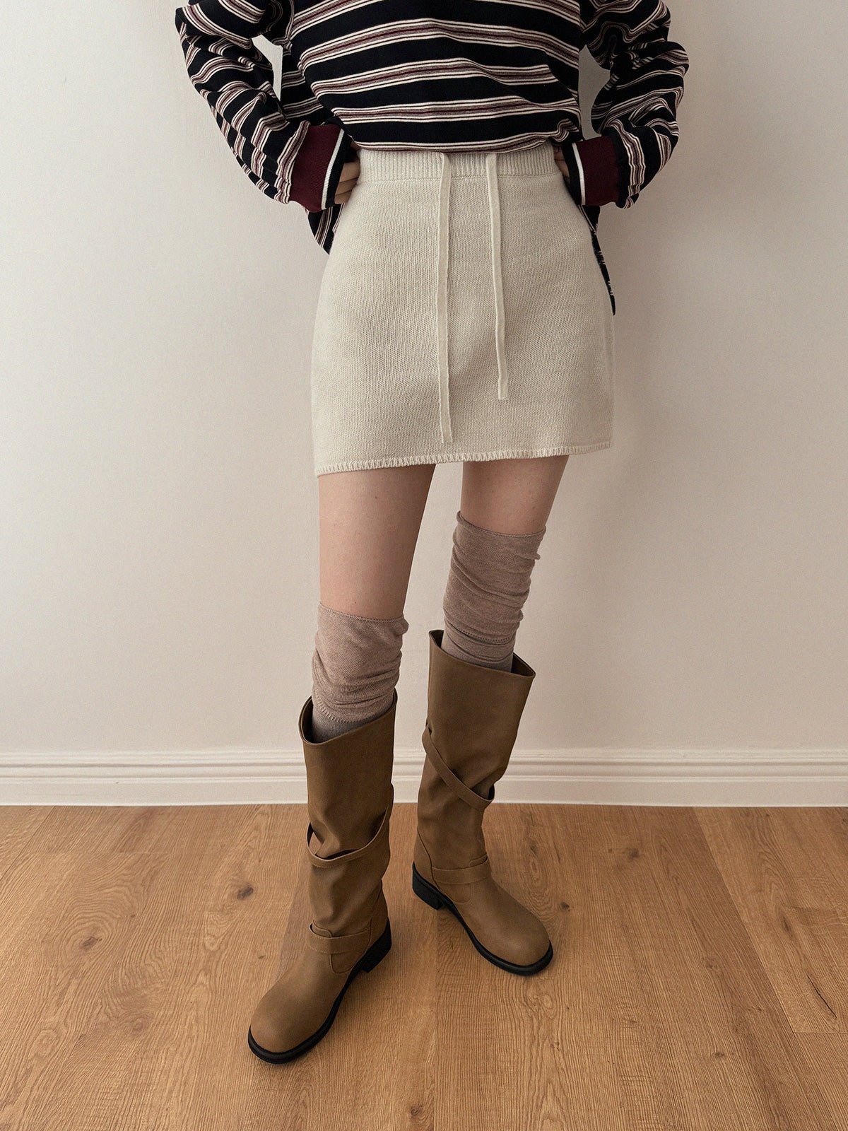 [TWEE] Myutin Banding Knit Mini Skirt - StepByStep