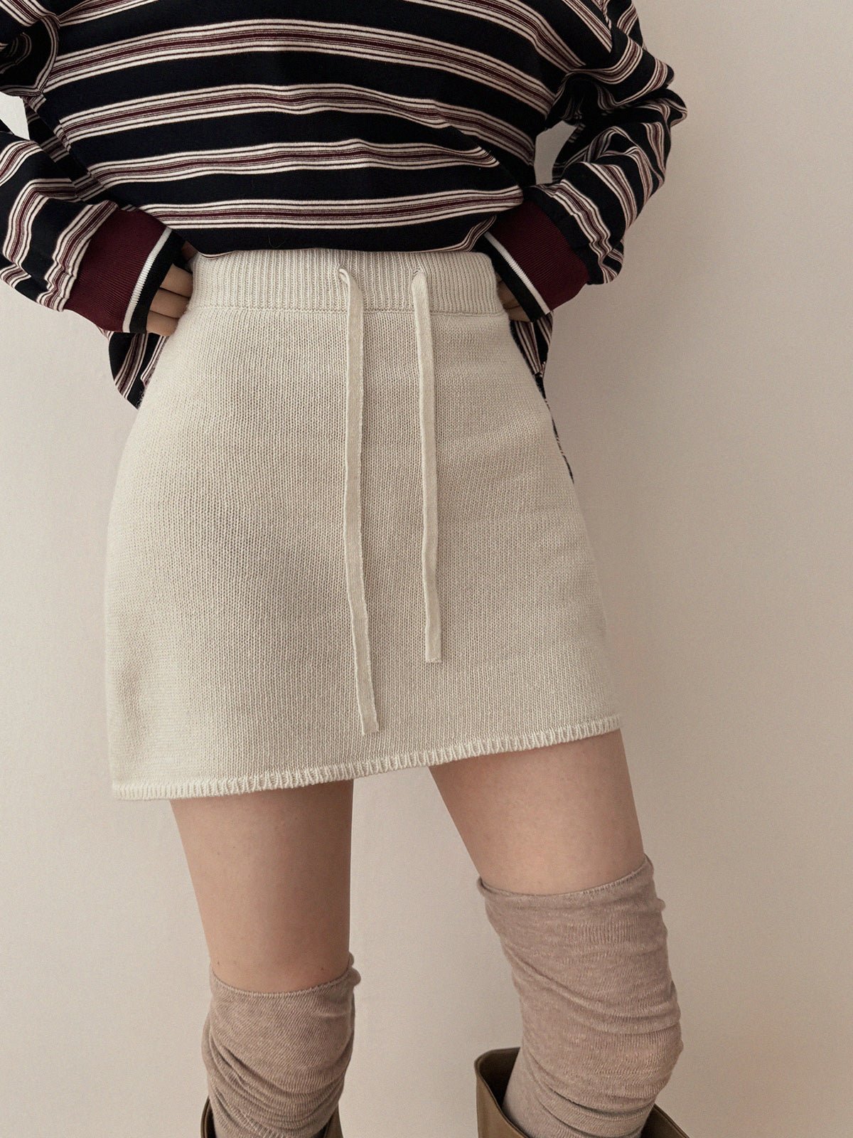 [TWEE] Myutin Banding Knit Mini Skirt - StepByStep