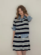 [TWEE] Rillo Stripe Knit Skirt Set - StepByStep
