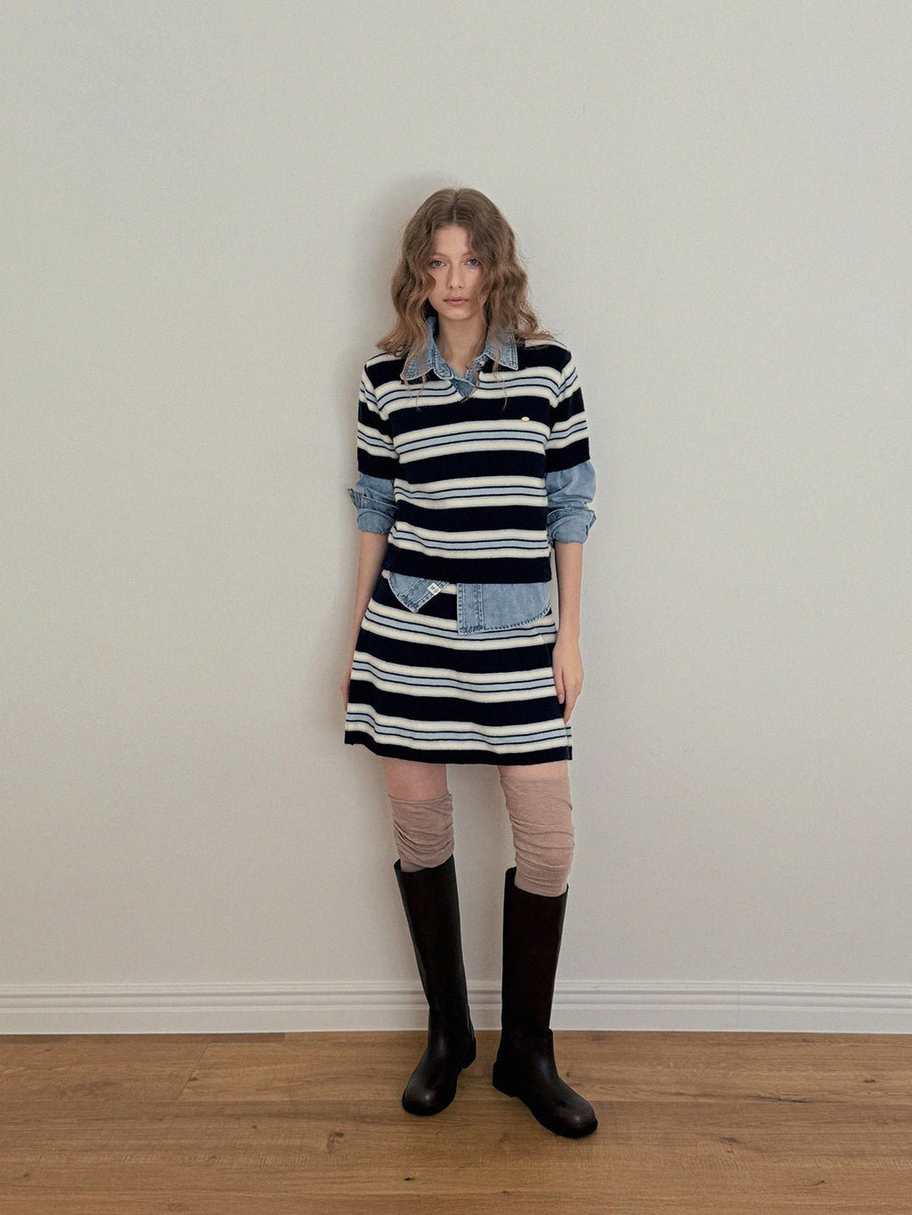 [TWEE] Rillo Stripe Knit Skirt Set - StepByStep