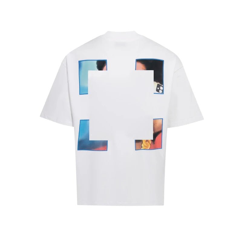 Unisex Oversize Arrow Logo T-Shirt - Hiphop Streetwear Fuzzy Print Cotton Tee | StepbyStepNow - StepByStepNow
