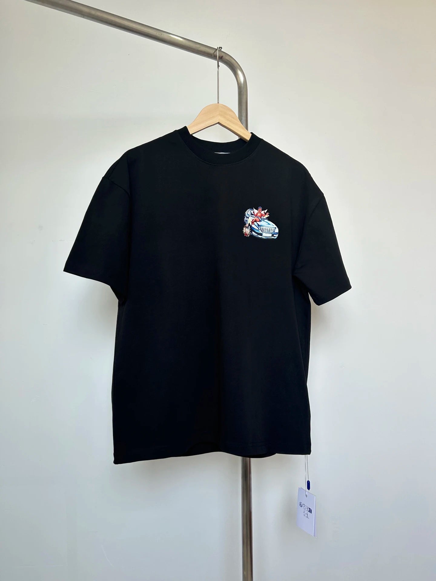 Unisex Oversize Arrow Logo T-Shirt - Hiphop Streetwear Fuzzy Print Cotton Tee | StepbyStepNow - StepByStepNow