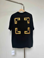 Unisex Oversize Arrow Logo T-Shirt - Hiphop Streetwear Fuzzy Print Cotton Tee | StepbyStepNow - StepByStepNow