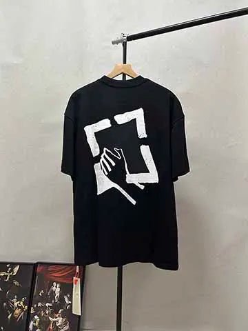 Unisex Oversize Arrow Logo T-Shirt - Hiphop Streetwear Fuzzy Print Cotton Tee | StepbyStepNow - StepByStepNow