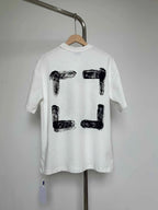 Unisex Oversize Arrow Logo T-Shirt - Hiphop Streetwear Fuzzy Print Cotton Tee | StepbyStepNow - StepByStepNow