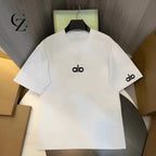 Unisex Yoga Logo T-Shirt - 100% Cotton Summer Fitness Tee - StepByStepNow