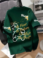 Urban Bear Print T-Shirt - Summer 2026 Cotton Streetwear - StepByStepNow