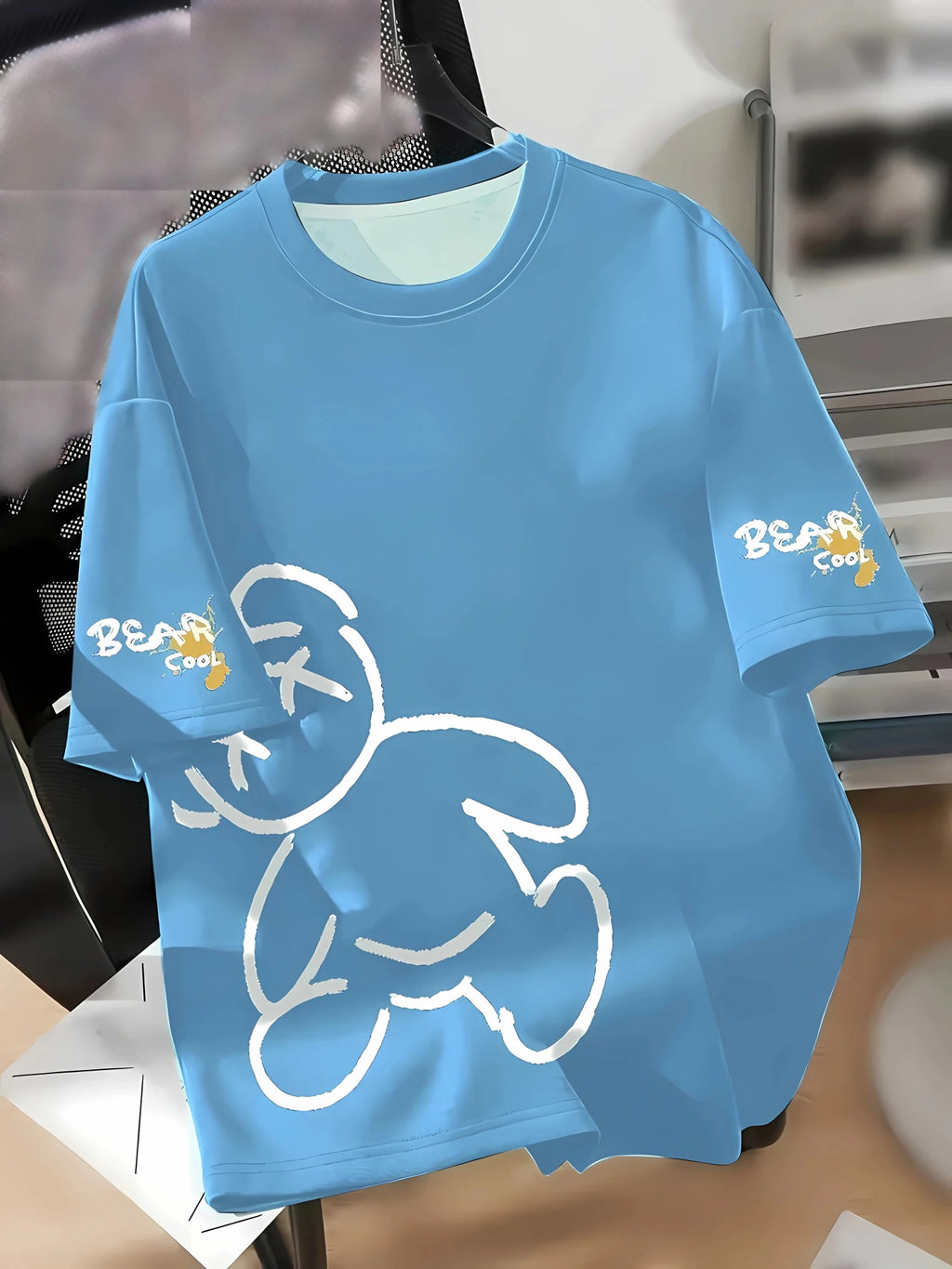 Urban Bear Print T-Shirt - Summer 2026 Cotton Streetwear - StepByStepNow