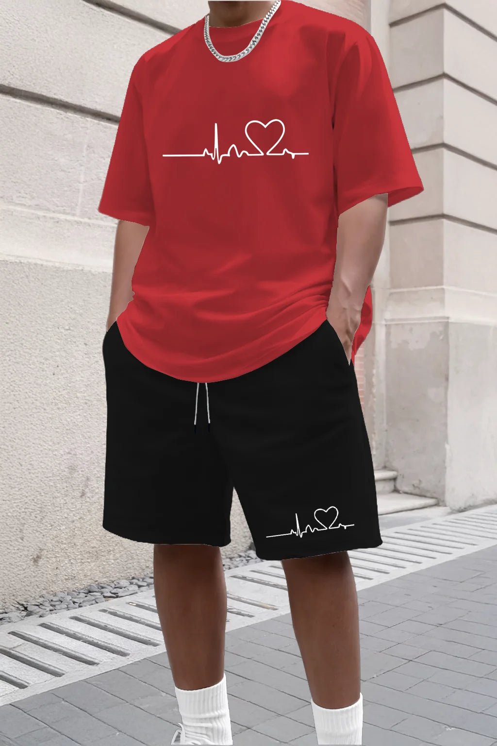 Urban Summer Co - ord: Men's Casual Sports Set – Lightweight O - Neck Tee &amp; Shorts (Sizes S - XXL) - StepByStepNow