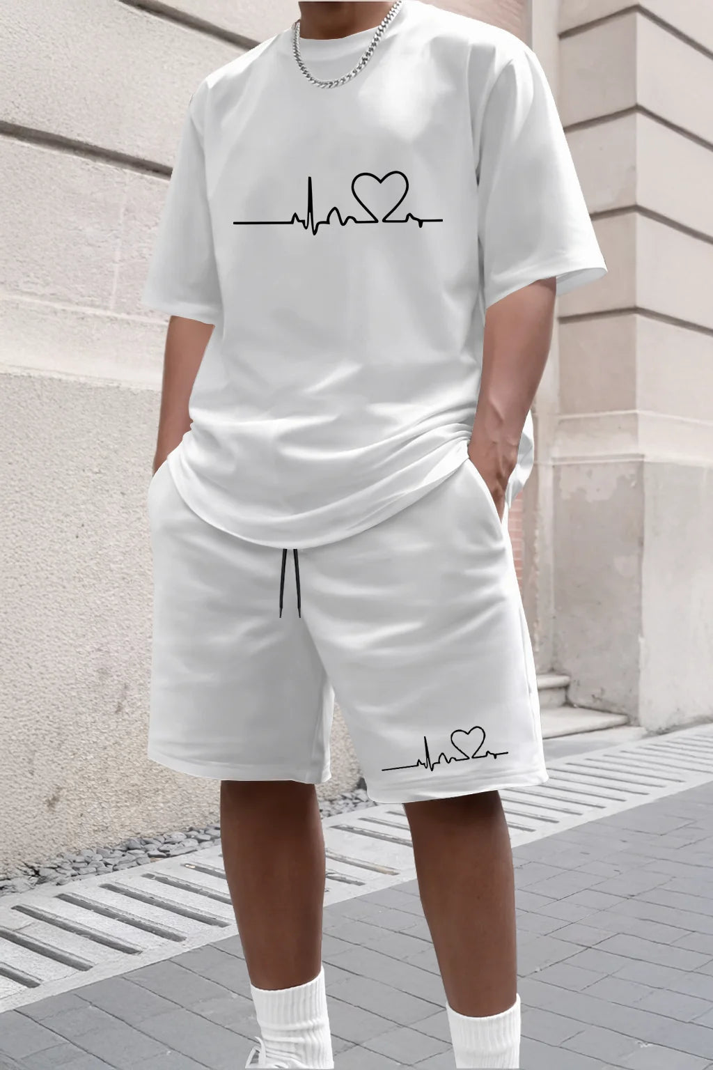 Urban Summer Co - ord: Men's Casual Sports Set – Lightweight O - Neck Tee &amp; Shorts (Sizes S - XXL) - StepByStepNow