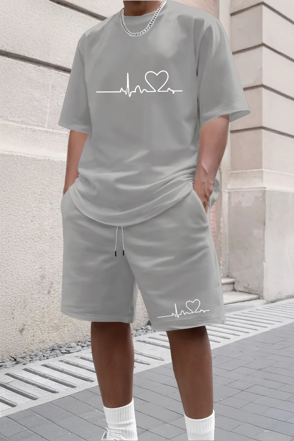 Urban Summer Co - ord: Men's Casual Sports Set – Lightweight O - Neck Tee &amp; Shorts (Sizes S - XXL) - StepByStepNow