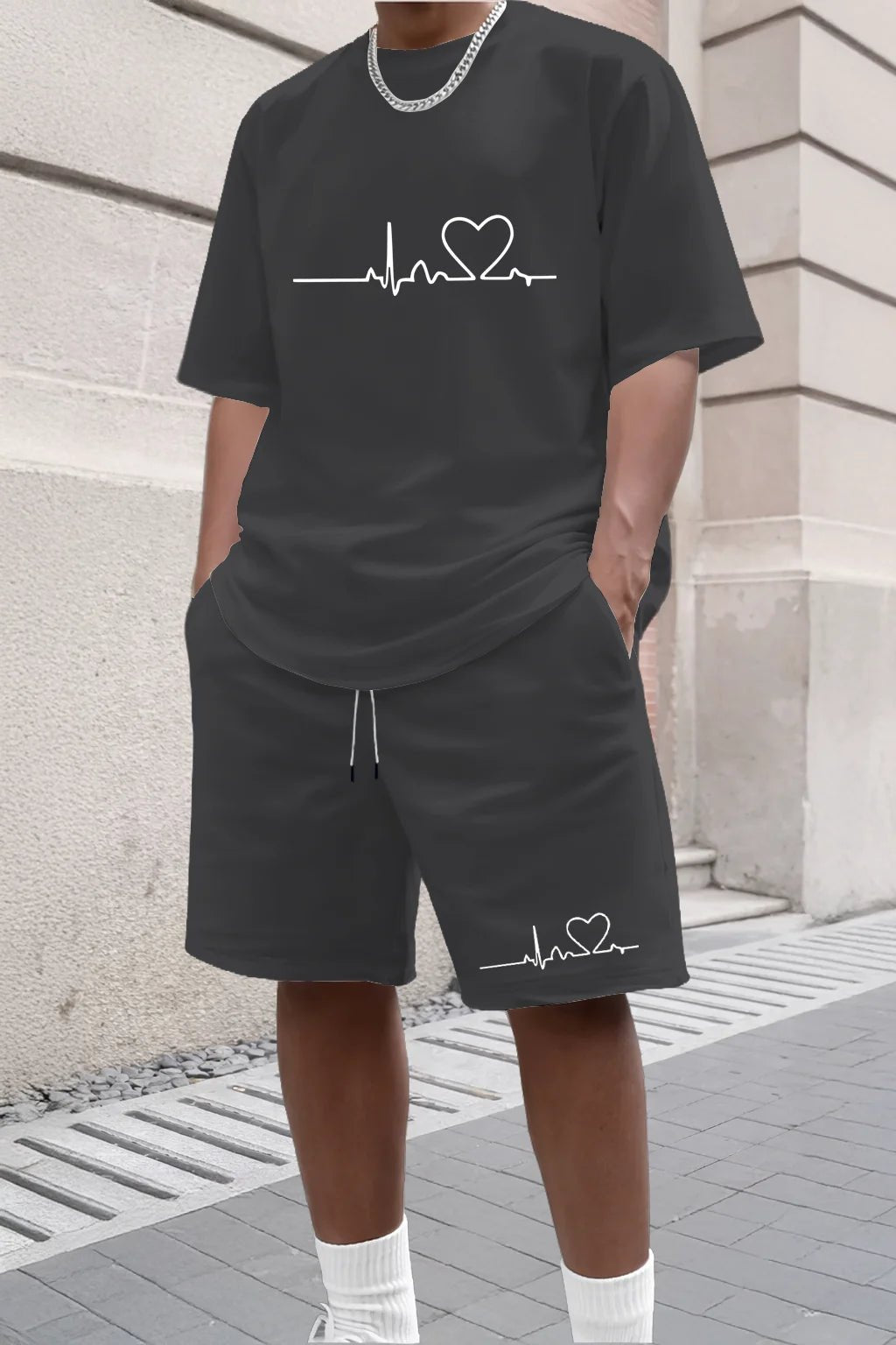 Urban Summer Co - ord: Men's Casual Sports Set – Lightweight O - Neck Tee &amp; Shorts (Sizes S - XXL) - StepByStepNow