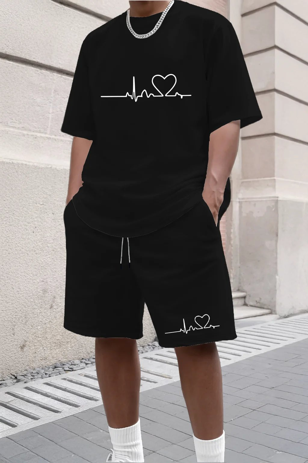 Urban Summer Co - ord: Men's Casual Sports Set – Lightweight O - Neck Tee &amp; Shorts (Sizes S - XXL) - StepByStepNow