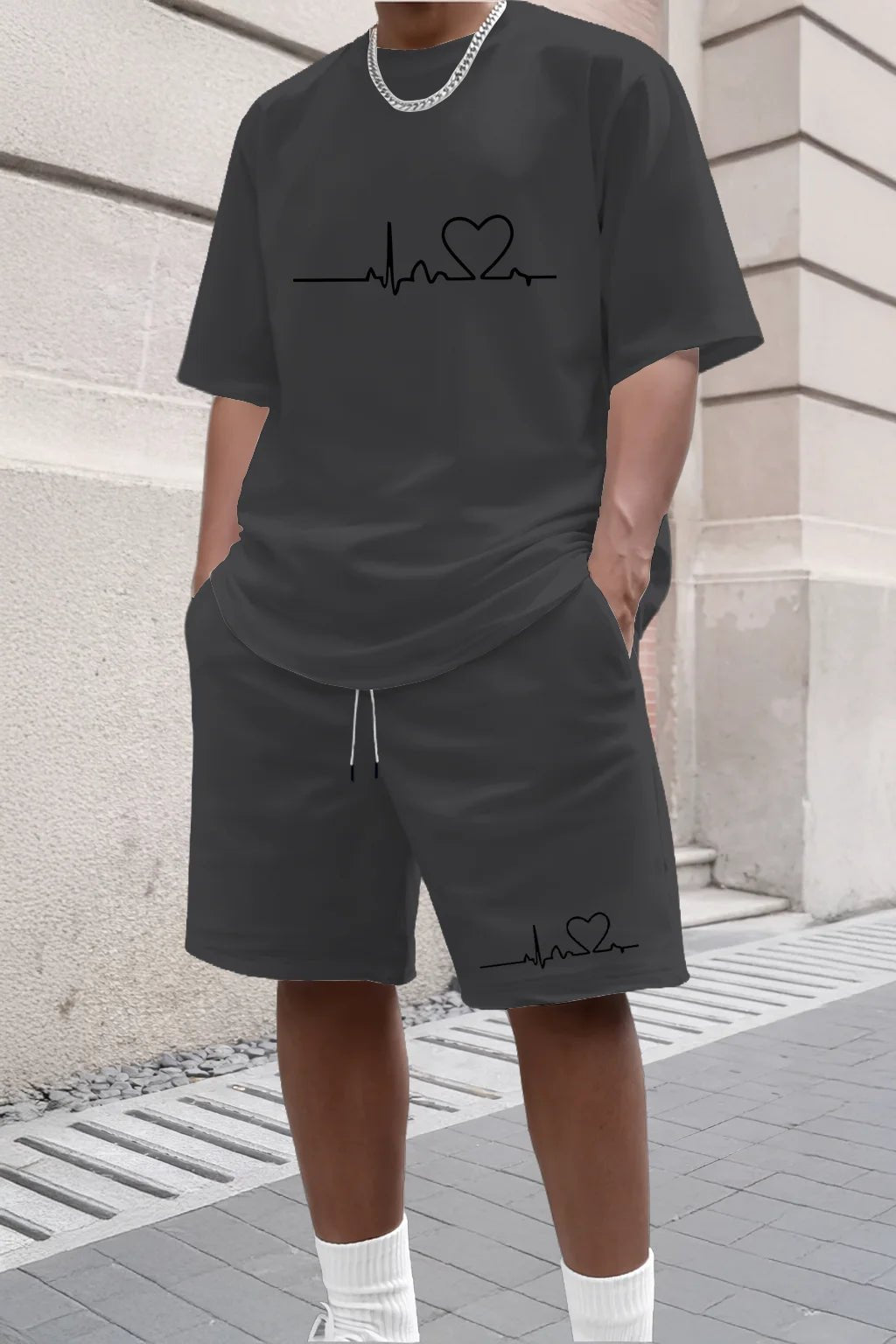 Urban Summer Co - ord: Men's Casual Sports Set – Lightweight O - Neck Tee &amp; Shorts (Sizes S - XXL) - StepByStepNow