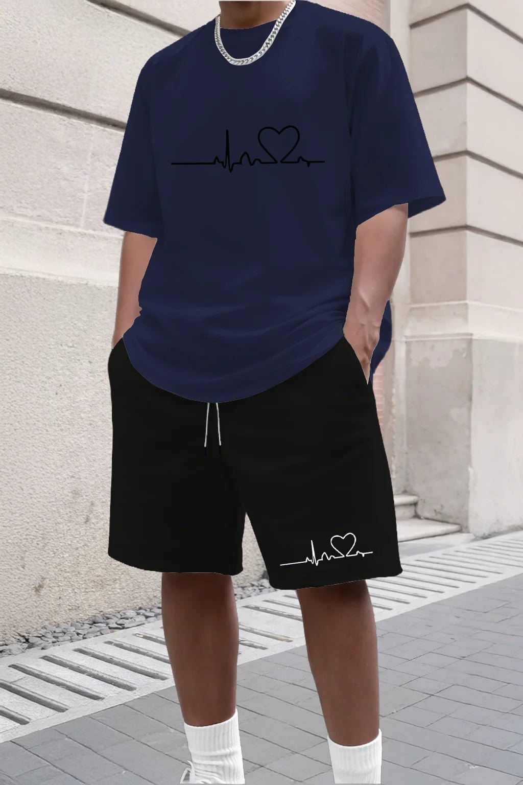 Urban Summer Co - ord: Men's Casual Sports Set – Lightweight O - Neck Tee &amp; Shorts (Sizes S - XXL) - StepByStepNow