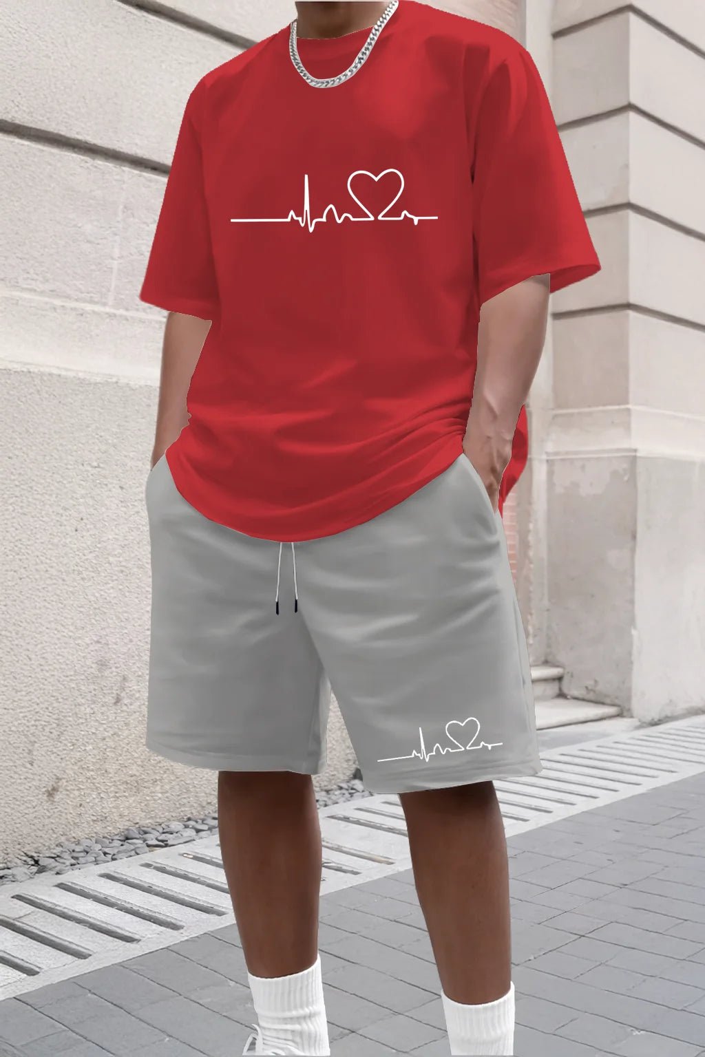 Urban Summer Co - ord: Men's Casual Sports Set – Lightweight O - Neck Tee &amp; Shorts (Sizes S - XXL) - StepByStepNow