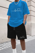 Urban Summer Co - ord: Men's Casual Sports Set – Lightweight O - Neck Tee &amp; Shorts (Sizes S - XXL) - StepByStepNow