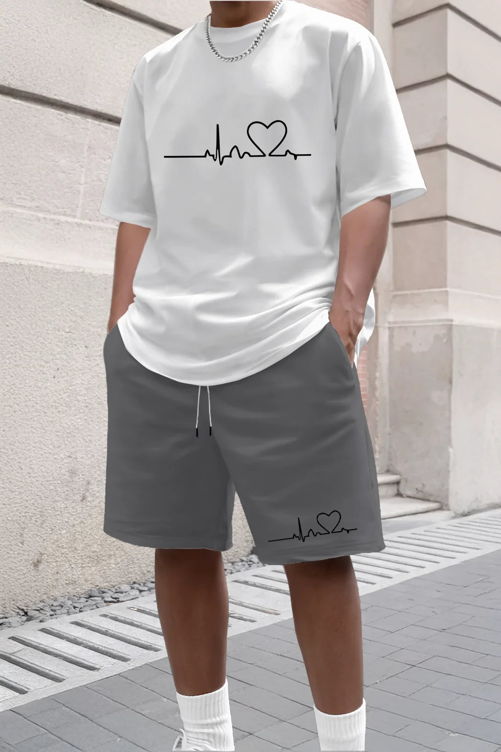 Urban Summer Co - ord: Men's Casual Sports Set – Lightweight O - Neck Tee &amp; Shorts (Sizes S - XXL) - StepByStepNow