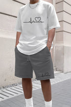 Urban Summer Co - ord: Men's Casual Sports Set – Lightweight O - Neck Tee &amp; Shorts (Sizes S - XXL) - StepByStepNow