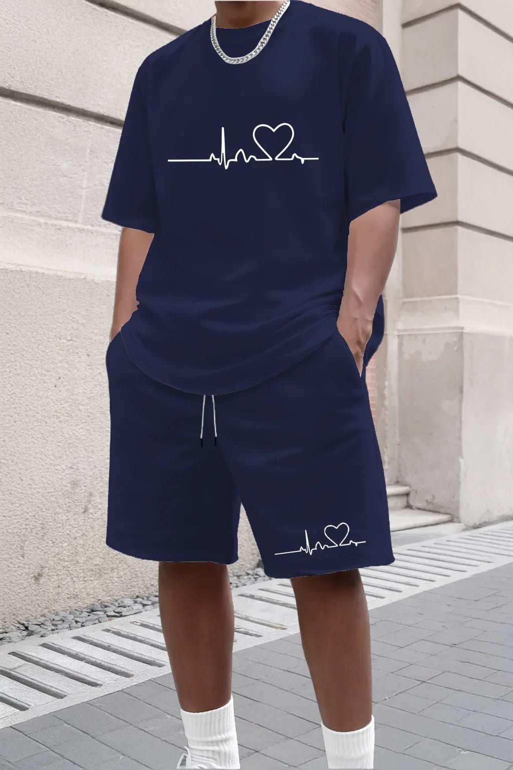 Urban Summer Co - ord: Men's Casual Sports Set – Lightweight O - Neck Tee &amp; Shorts (Sizes S - XXL) - StepByStepNow