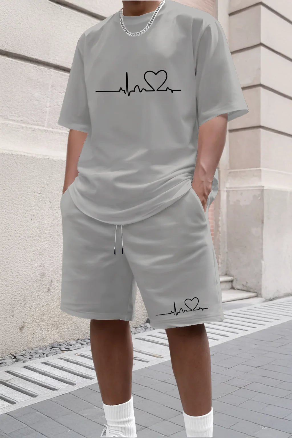 Urban Summer Co - ord: Men's Casual Sports Set – Lightweight O - Neck Tee &amp; Shorts (Sizes S - XXL) - StepByStepNow