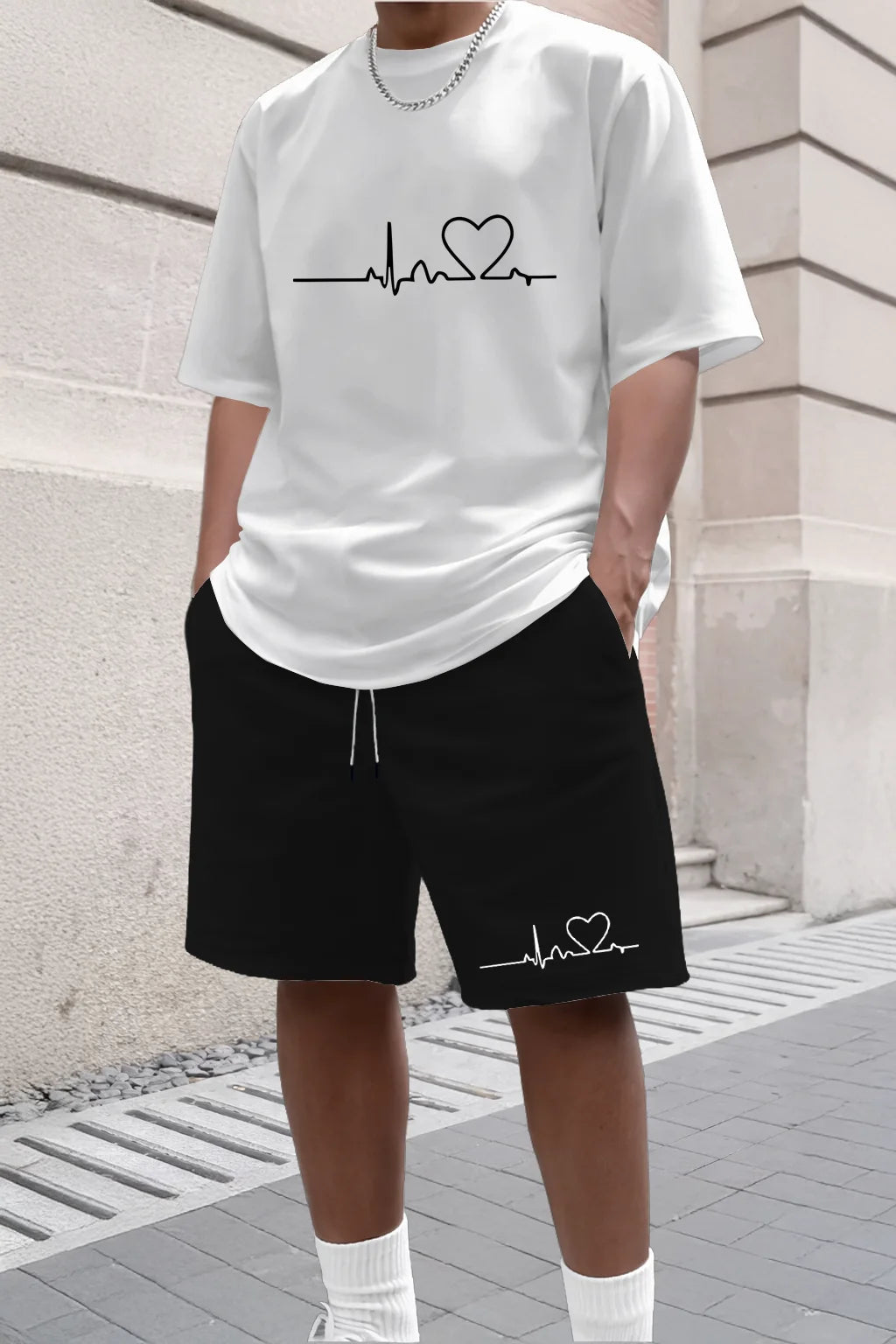Urban Summer Co - ord: Men's Casual Sports Set – Lightweight O - Neck Tee &amp; Shorts (Sizes S - XXL) - StepByStepNow