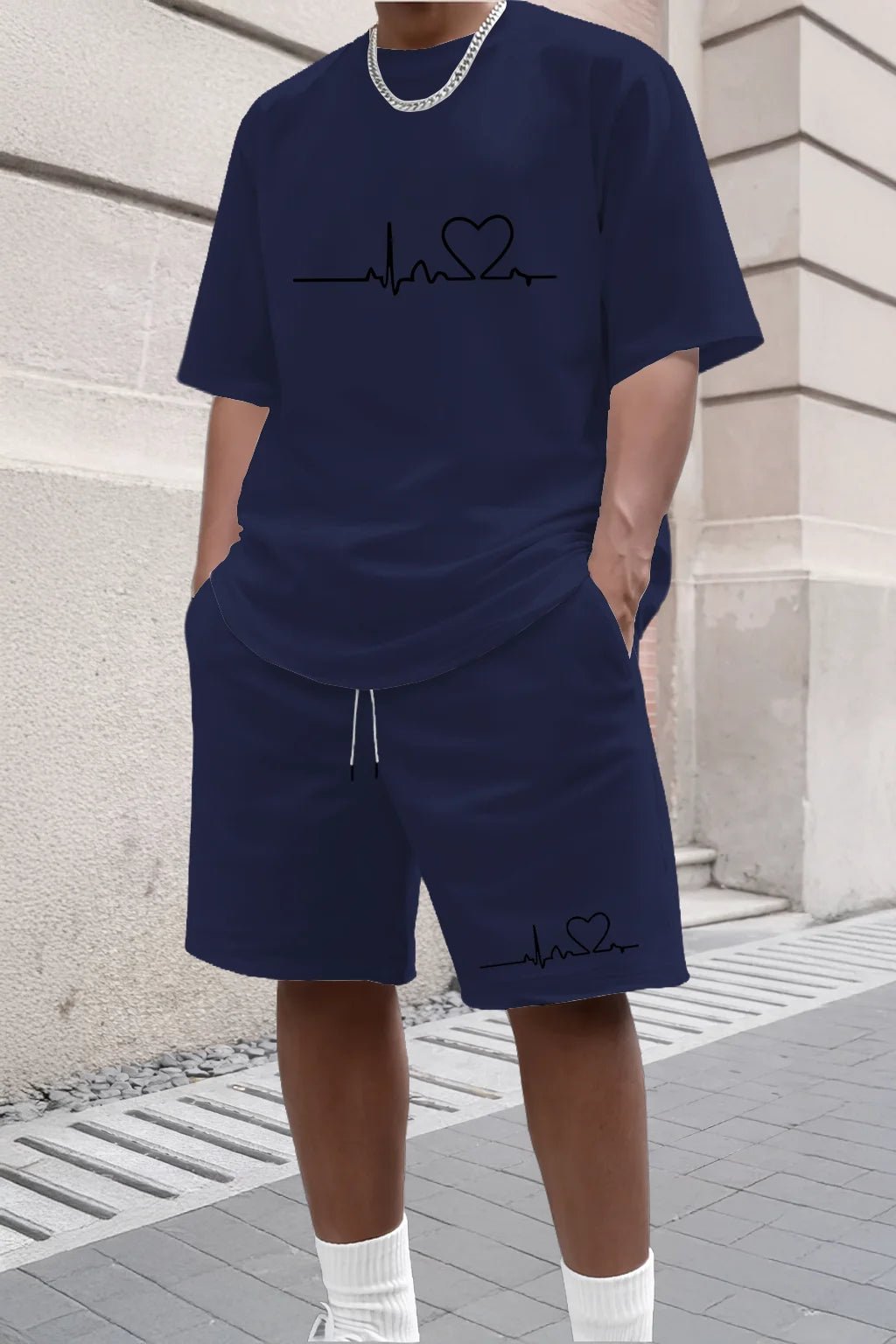 Urban Summer Co - ord: Men's Casual Sports Set – Lightweight O - Neck Tee &amp; Shorts (Sizes S - XXL) - StepByStepNow